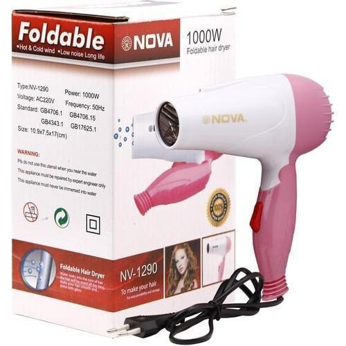 NOVA Foldable Hair Dryer - Nova 1000W Foldable hair dryer hair styler for both men and women